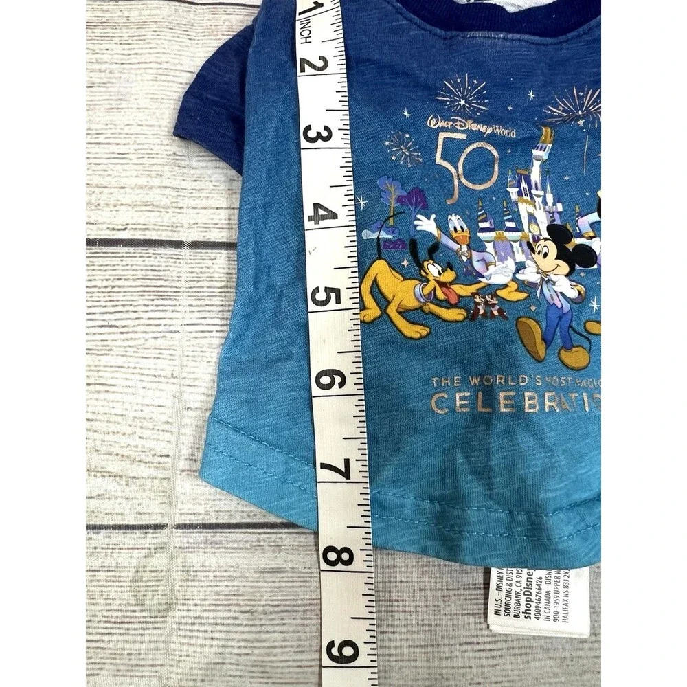 Disney Tails Tee Shirt for Dogs WDW Celebration Mickey Mouse & Friends Size S